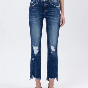 Women's Cropped Distressed Denim Jeans